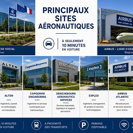 Riverside Toulouse Airport 1-aircond-parking-terrace-wifi-desk-airbus-meett