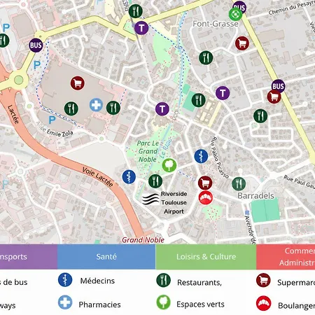 Riverside Toulouse Airport 1-aircond-parking-terrace-wifi-desk-airbus-meett 3* Blagnac
